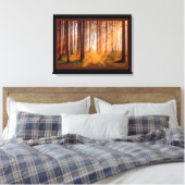 Zonnige Magische Bos Canvas Afdruk (Insitu (Slaapkamer))
