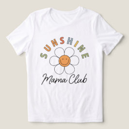 Zonnige Mama Club Retro Groovy Moederdag Cadeau Tri-Blend Shirt