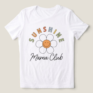 Zonnige Mama Club Retro Groovy Moederdag Cadeau Tri-Blend Shirt