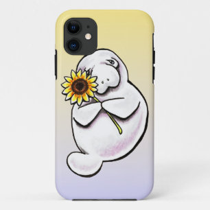Zonnige Manatee Off-Leash Art™ iPhone 11 Hoesje