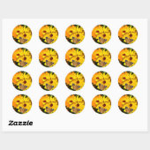 Zonnige Marigolds denken aan You Square Sticker (Vel)
