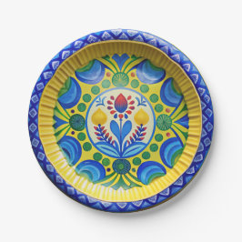 Zonnige mediterrane vibes papieren bordje