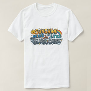 Zonnige Mix Met Een Klein Orkaan Grappige Comic T-shirt