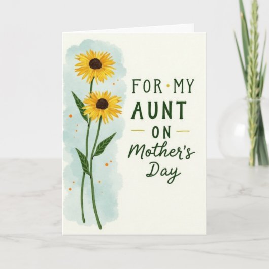 Zonnige Moederdag Oom/Tante kaart (Voorkant)