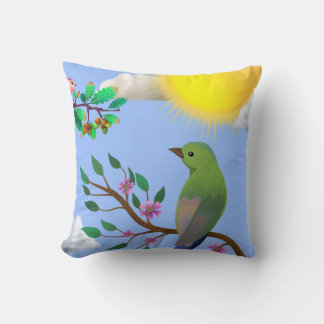 Zonnige Morgen Zangvogel Kussenhoes Kussen