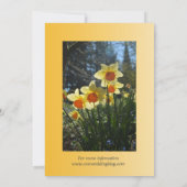 Zonnige narcis bloem trouw uitnodiging (Achterkant)