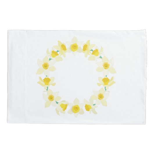 Zonnige narcissen. kussensloop (Achterkant)