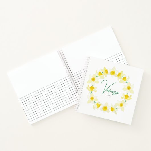 Zonnige narcissen. notitieboek (Binnen)