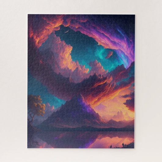Zonnige ondergang legpuzzel (Verticaal)