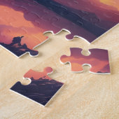 Zonnige ondergang legpuzzel (Zijkant)