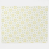 Zonnige Pastel Madelief Fleece Deken (Voorkant (Horizontaal))