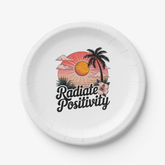 Zonnige positieve scène papieren bordje (Voorkant)