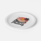 Zonnige positieve scène papieren bordje (Gekanteld)