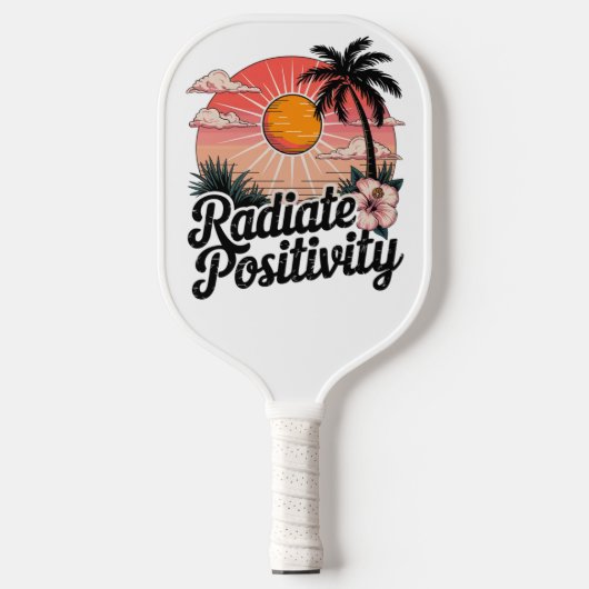 Zonnige positieve scène pickleball paddle (Voorkant)