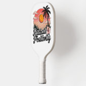 Zonnige positieve scène pickleball paddle (Links)