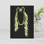 Zonnige reflecties van een paard feestdagenkaart (Staand voorkant)