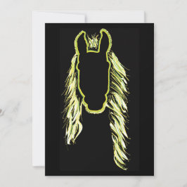 Zonnige reflecties van een paard feestdagenkaart