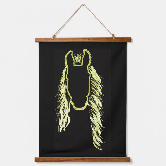 Zonnige reflecties van een paard hangend wandkleed (Voorkant)