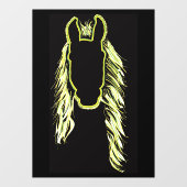 Zonnige reflecties van een paard raamsticker (Vel)