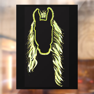 Zonnige reflecties van een paard raamsticker