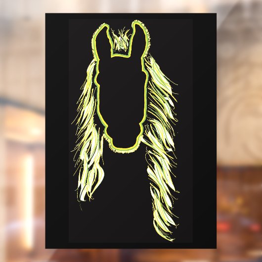 Zonnige reflecties van een paard raamsticker (Vel 2)