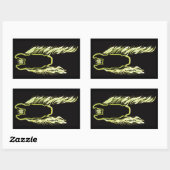 Zonnige reflecties van een paard rechthoekige sticker (Vel)