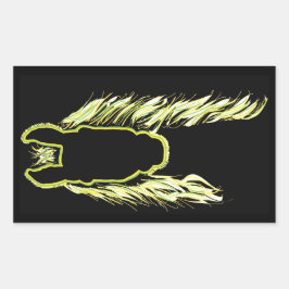 Zonnige reflecties van een paard rechthoekige sticker