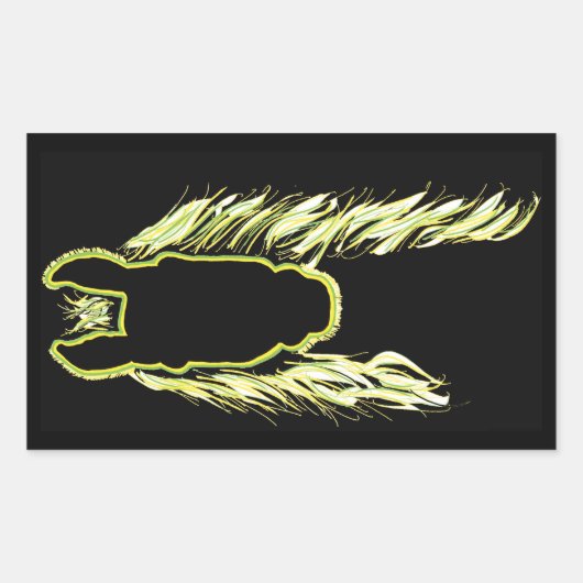 Zonnige reflecties van een paard rechthoekige sticker (Voorkant)