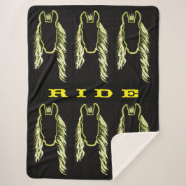 Zonnige reflecties van een paard sherpa deken