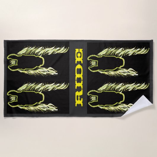 Zonnige reflecties van een paard strandlaken (Voorkant)