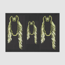 Zonnige reflecties van een paard tissuepapier