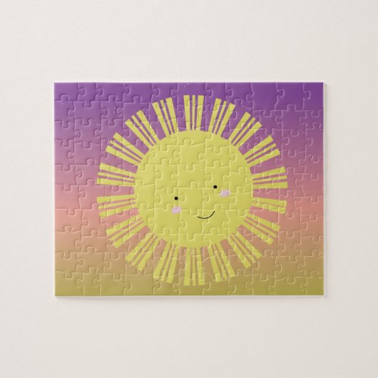 Zonnige Regenboog Kleuters Legpuzzel (Horizontaal)