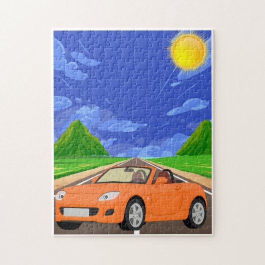 zonnige rit legpuzzel (Verticaal)