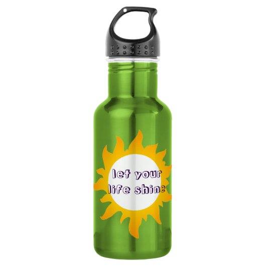 Zonnige Roestvrij water fles (Voorkant)