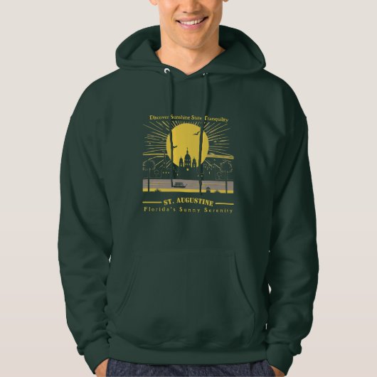 Zonnige rust: St. Augustine Florida Hoodie (Voorkant)