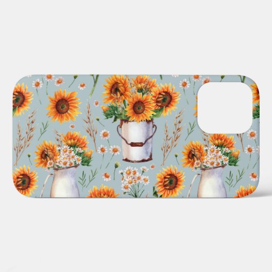 Zonnige rustieke Waterverf, naadloos patroon. Case-Mate iPhone Case (Achterkant (horizontaal))