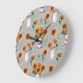 Zonnige rustieke Waterverf, naadloos patroon. Grote Klok (Hoek)