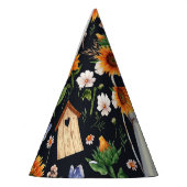 Zonnige rustieke Waterverf Zonnebloemen Patroon Feesthoedjes (Links)