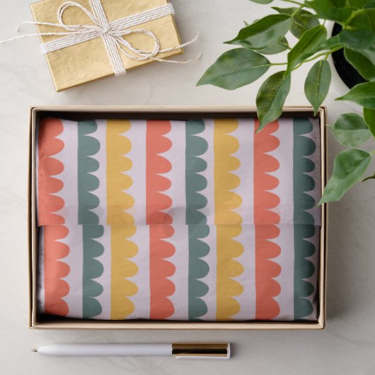 Zonnige Scallops Tissuepapier (Geschenk)