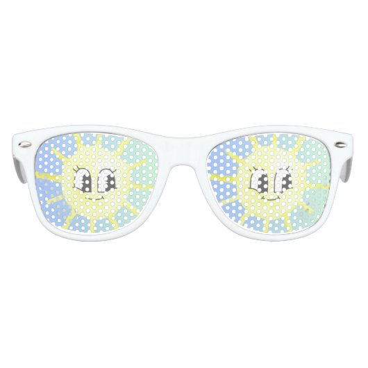 Zonnige schattige lachende zon Party Zonnebril (Voorkant)