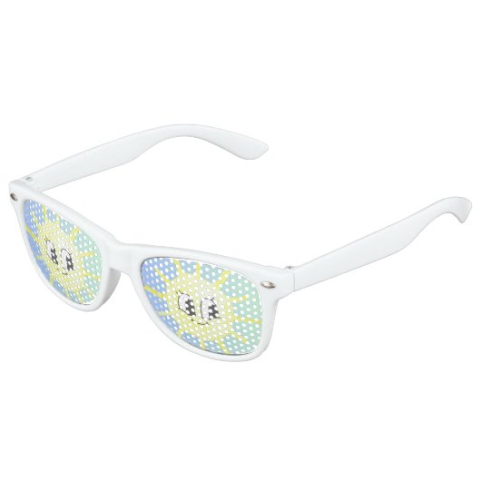 Zonnige schattige lachende zon Party Zonnebril (Gekanteld)