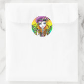"Zonnige" Schattigee regenboog vlinder fee Sticker (Tas)