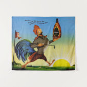 Zonnige Schenley Bourbon haan Wandkleed (Voorkant (horizontaal))