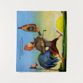 Zonnige Schenley Bourbon haan Wandkleed (Voorkant)
