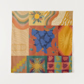 Zonnige Sfeer Patchwork Wandkleed (Voorkant (horizontaal))