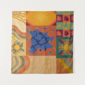 Zonnige Sfeer Patchwork Wandkleed (Voorkant)