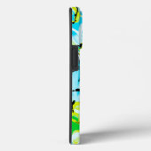 Zonnige Sky Serenade: Blauw Gele Graffiti Harten Case-Mate iPhone Case (Achterkant / Rechts)