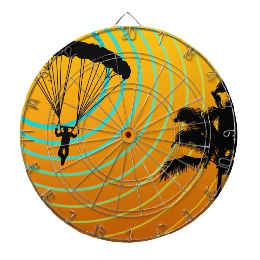 zonnige skydiver dartbord (Voorkant)