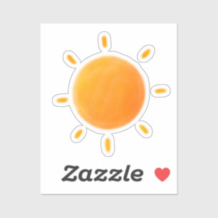Zonnige sticker met tekening