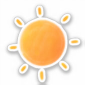 Zonnige sticker met tekening (Voorkant)